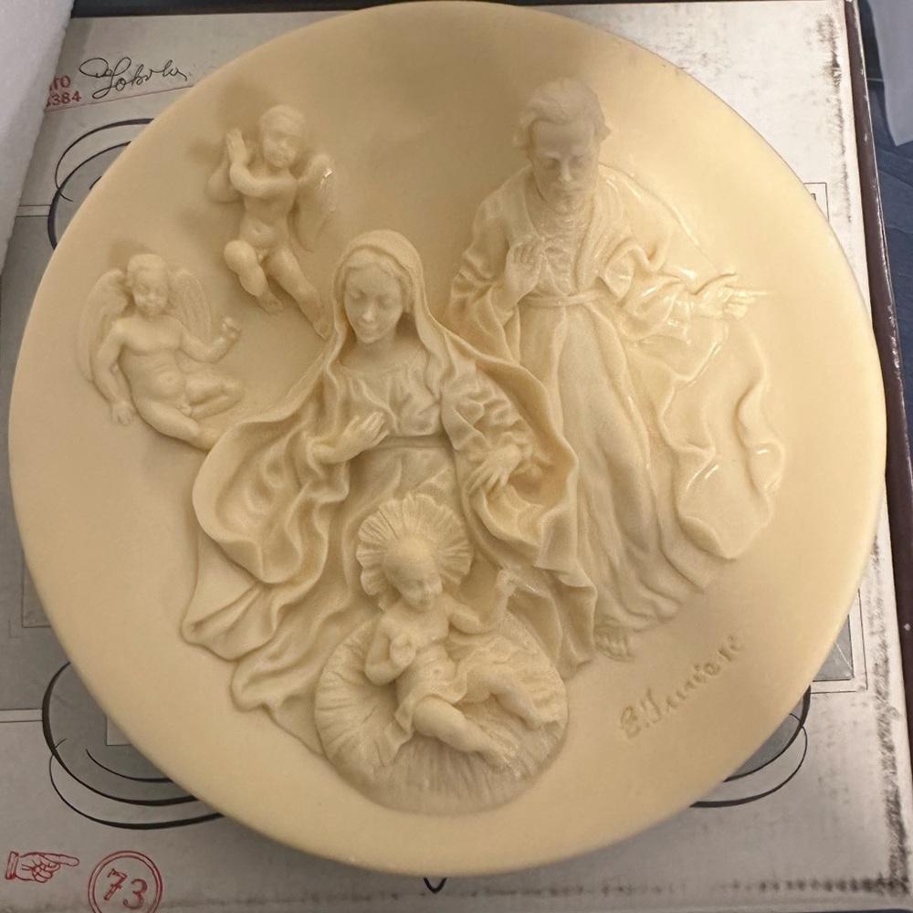 Rare Studio Dante di Volteradici "Joy to the World" Nativity Plate